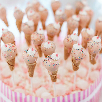 Ice-cream cone cake pops - Tuck Box Cakes