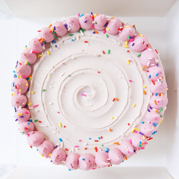 Pretty Pink Buttercream Cake - Tuck Box Cakes