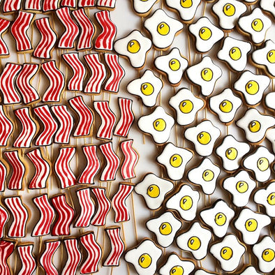 Bacon And Egg Cookies - Tuck Box Cakes
