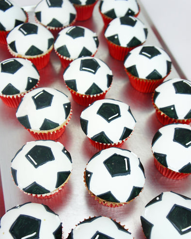Football Cupcakes - Tuck Box Cakes