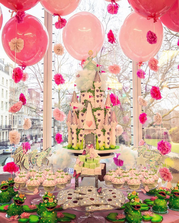 Pink castle turret cake - Tuck Box Cakes