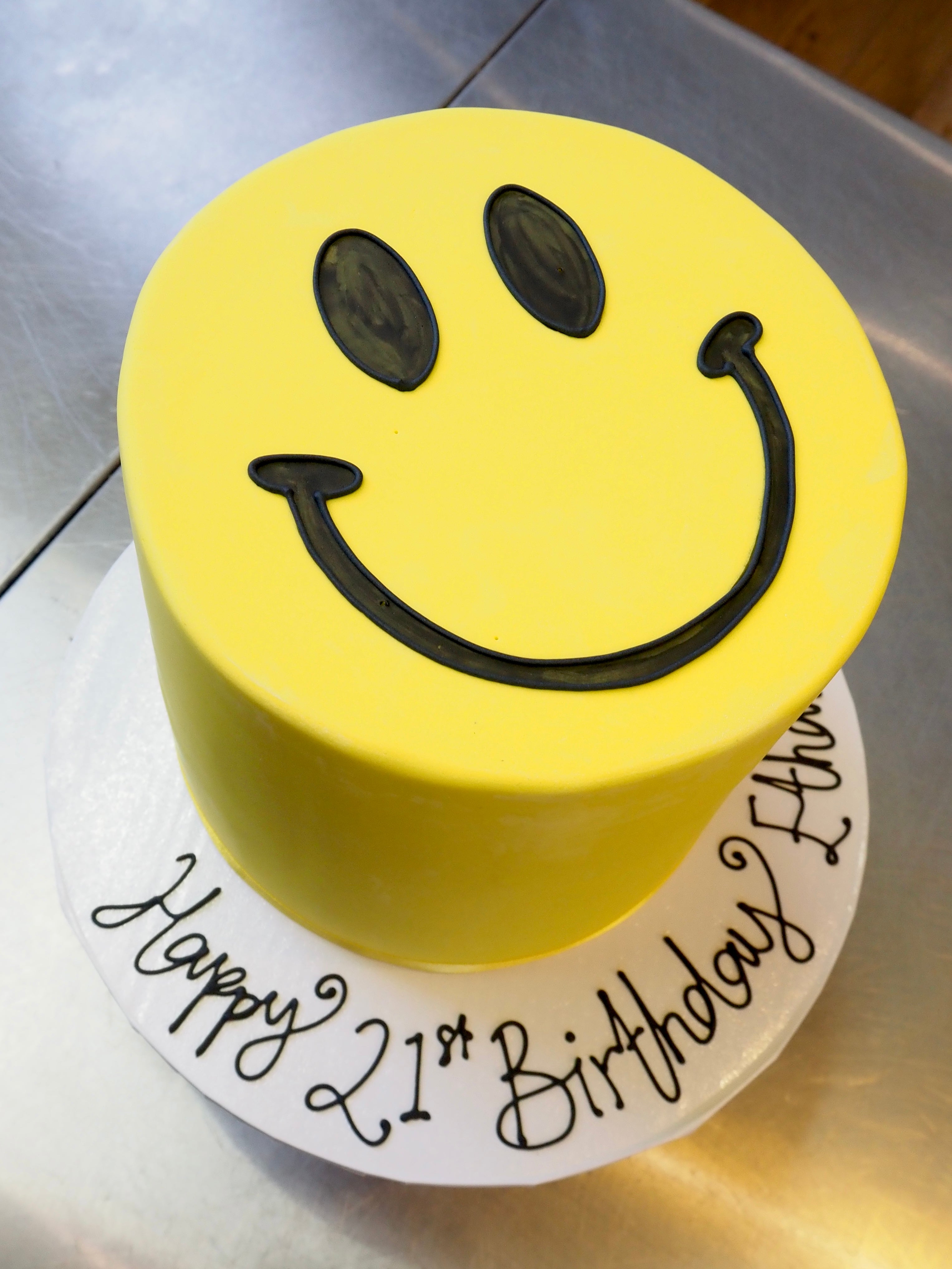 Happy Smiley Face cake with bootees | Palmiye