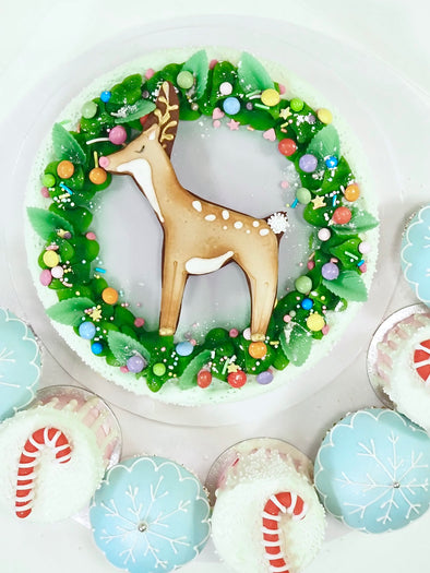 Reindeer Wreath Cake