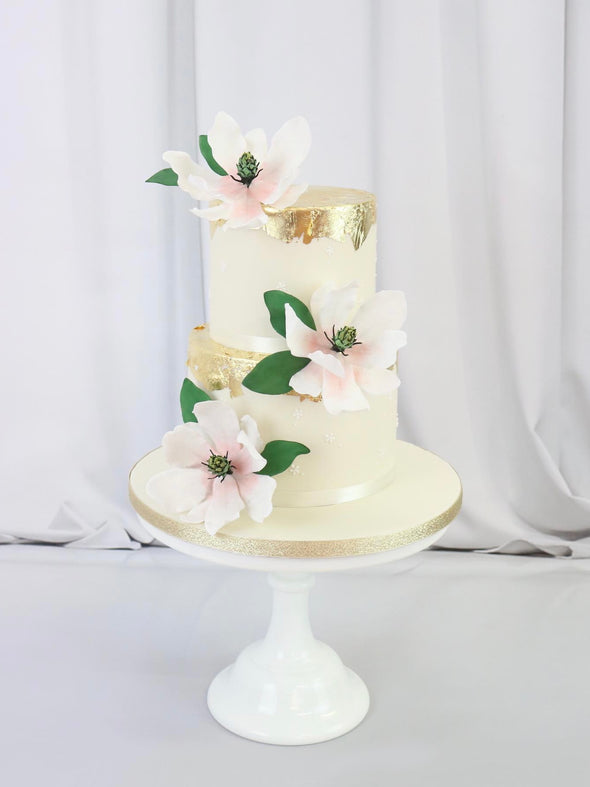 2 tier magnolia cake