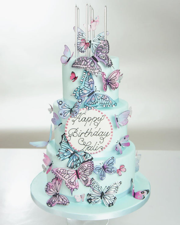 Pastel Butterfly Cake - Tuck Box Cakes