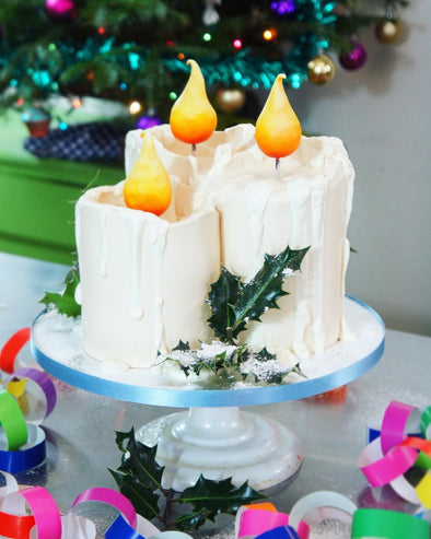 Christmas Candles Cake - Tuck Box Cakes