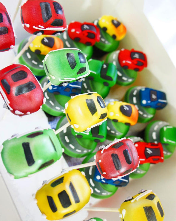 Car cake pops - Tuck Box Cakes