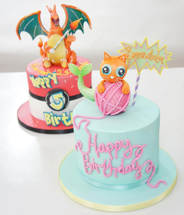 Mermaid Cat Cake - Tuck Box Cakes