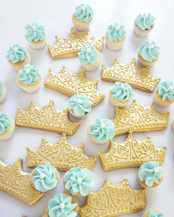 Gold Crown Cookies - Tuck Box Cakes
