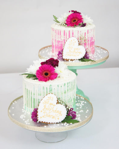 Fresh Flower Drip Cake - Tuck Box Cakes