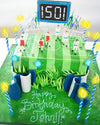 Football Pitch And Ball Cake - Tuck Box Cakes
