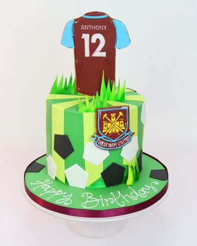 Football Shirt And Crest Cake