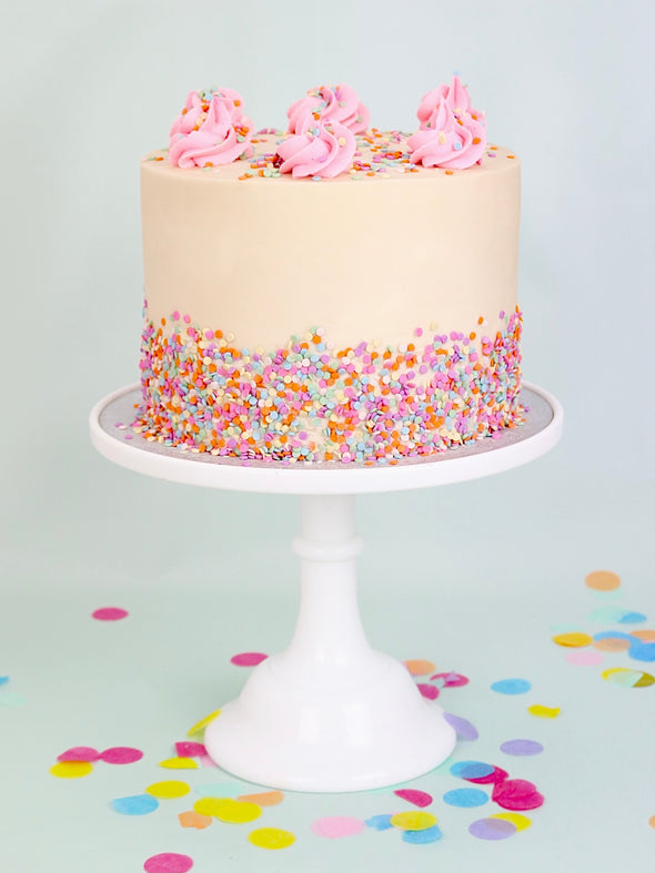 8" sprinkles cake