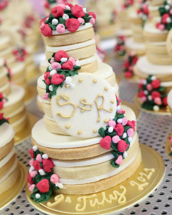 Tiered Wedding Cookie Cakes
