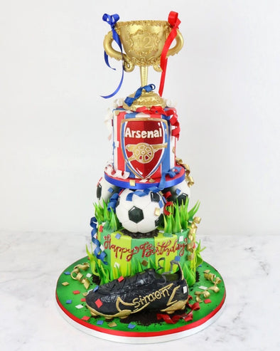 Football Trophy Cake - Tuck Box Cakes