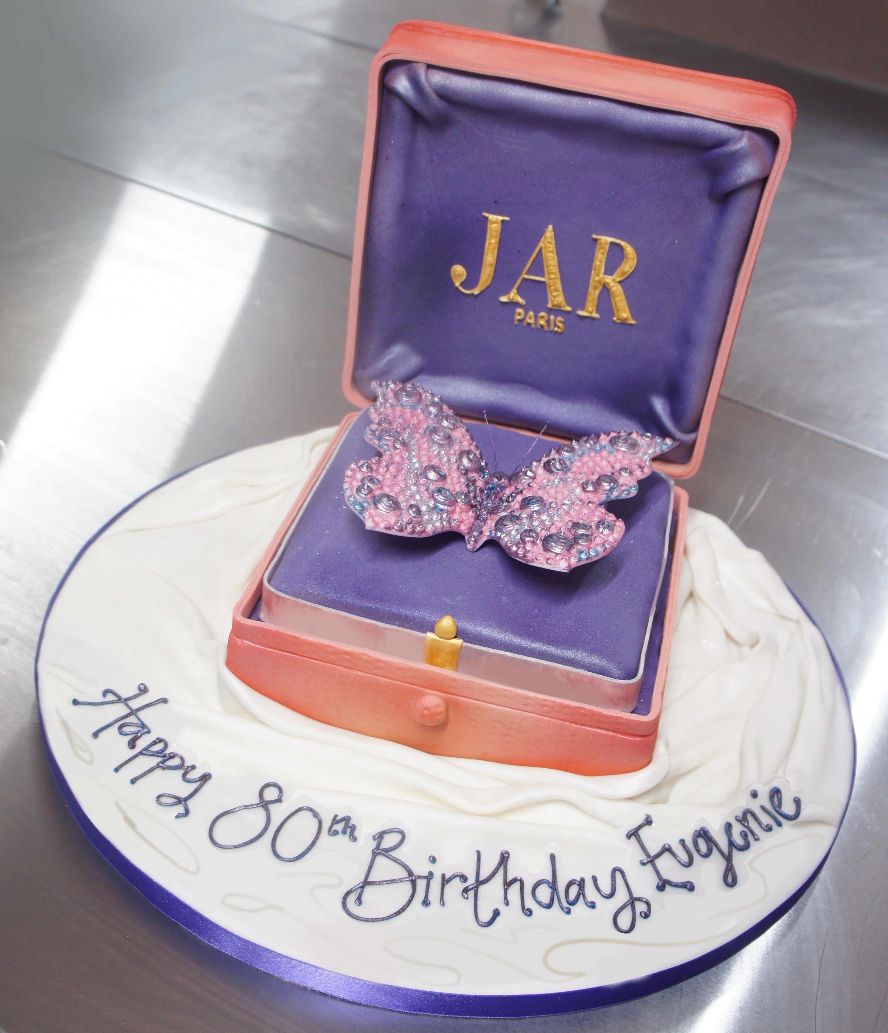 Silver Wedding Ring Pearl Cake - Jewelry Mini Cake – Honeypeachsg Bakery