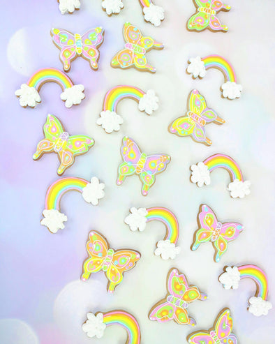 Pastel butterfly cookies