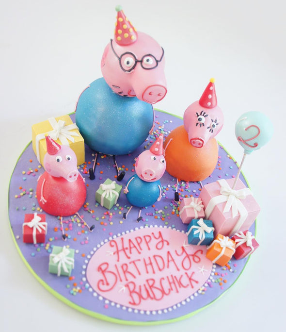 Peppa Pig Family Cake - Tuck Box Cakes