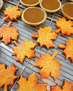 Autumn Leaf Cookies - Tuck Box Cakes