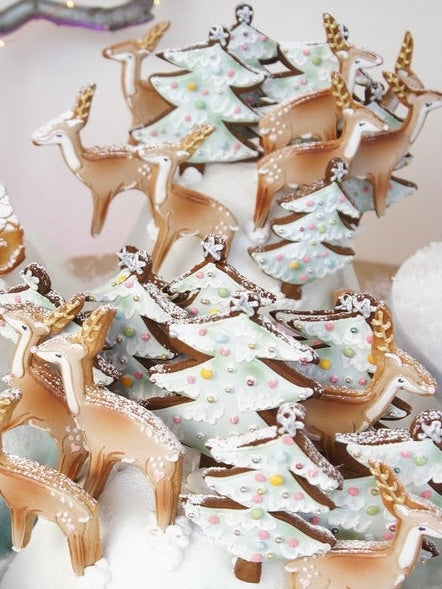 Reindeer And Christmas Tree Cookie Pops