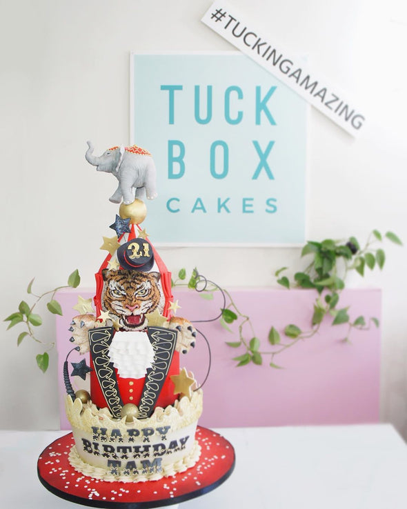 Circus tiered cake - Tuck Box Cakes