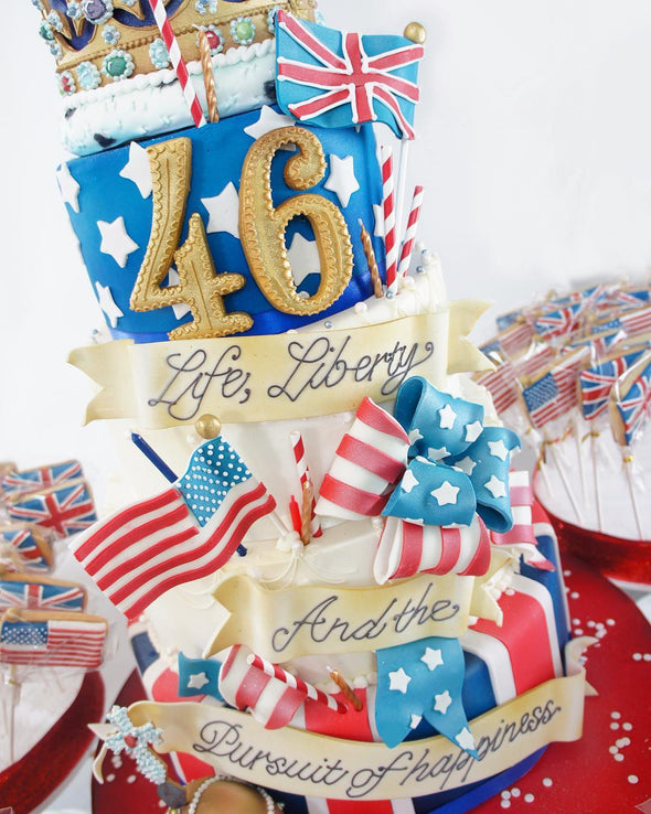 UK and USA united cake - Tuck Box Cakes