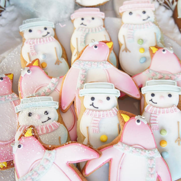 Penguin And Snowman Cookies - Tuck Box Cakes