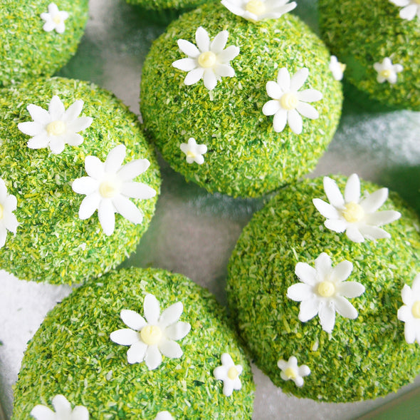 Spring lawn cupcakes - Tuck Box Cakes