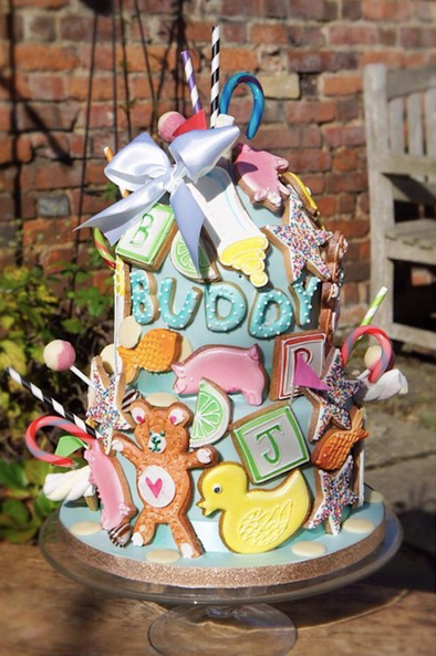 Toy stack christening cake - Tuck Box Cakes