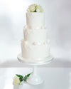 Fresh White Rose Wedding Cake - Tuck Box Cakes