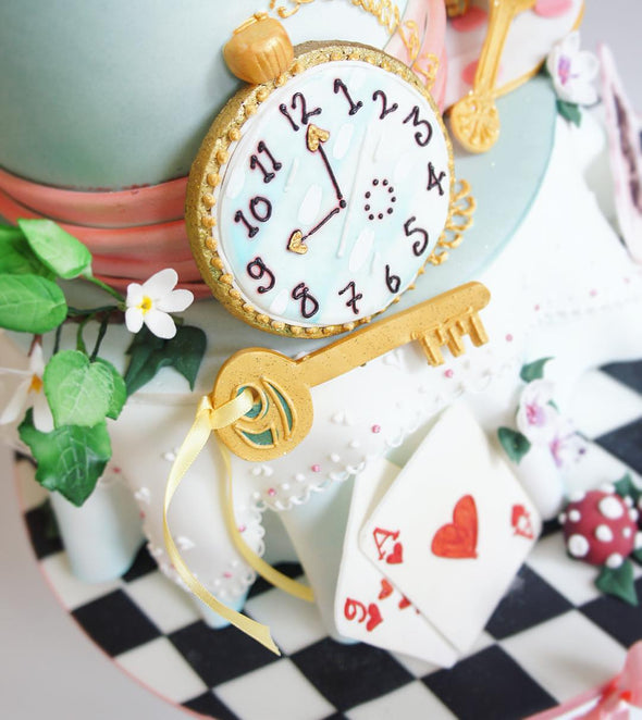 Alice in wonderland tea party cake - Tuck Box Cakes