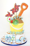 Day at the seaside cake - Tuck Box Cakes