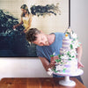 Pastel striped wedding cake - Tuck Box Cakes