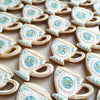 Blue And Gold Wedding Favour Cookies - Tuck Box Cakes