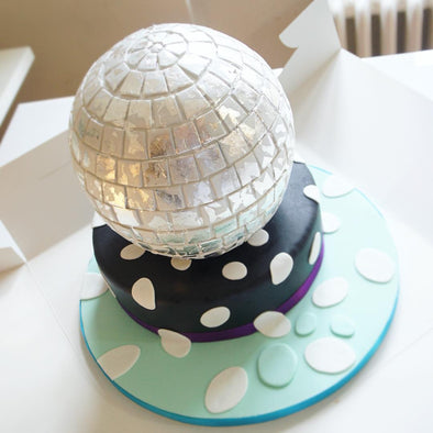 Disco ball cake - Tuck Box Cakes