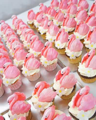 Pretty Flamingo Cupcakes - Tuck Box Cakes
