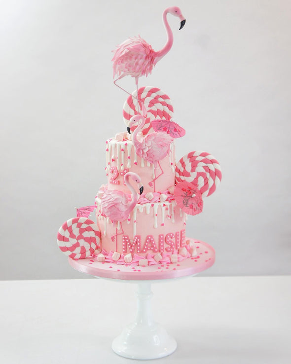 Pretty Flamingo Cake - Tuck Box Cakes
