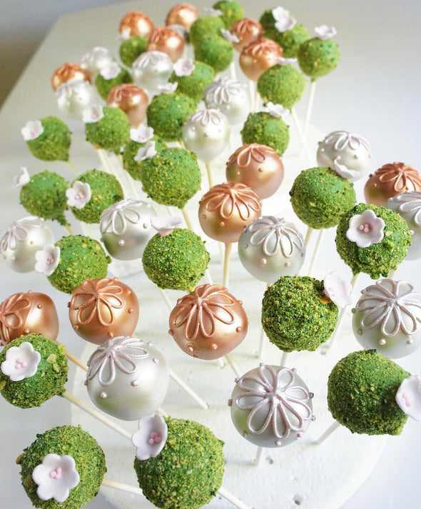 Garden topiary cake pops - Tuck Box Cakes