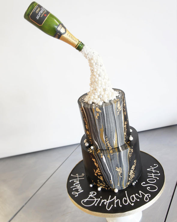 Champagne Celebration Cake - Tuck Box Cakes