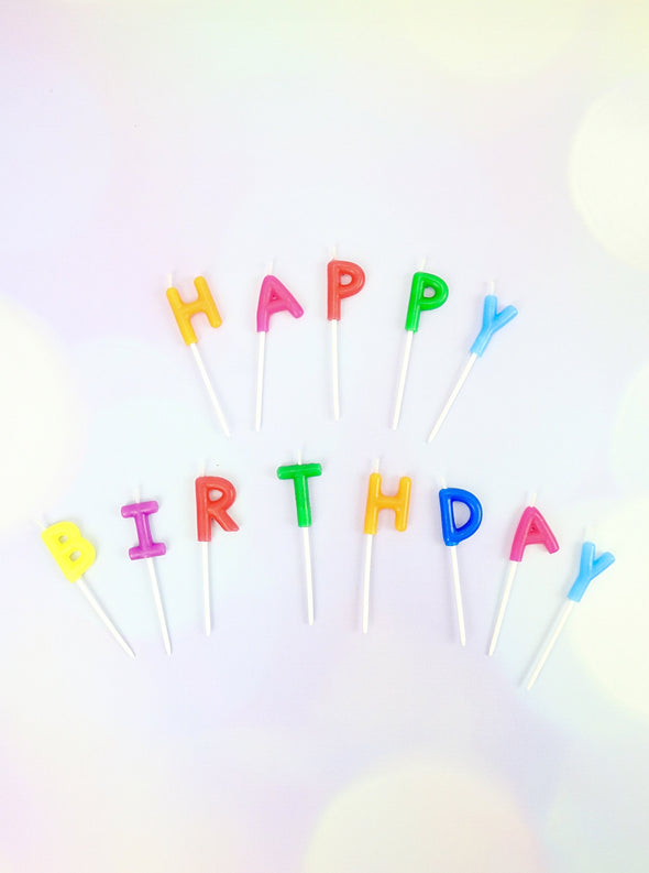'HAPPY BIRTHDAY' letter candles