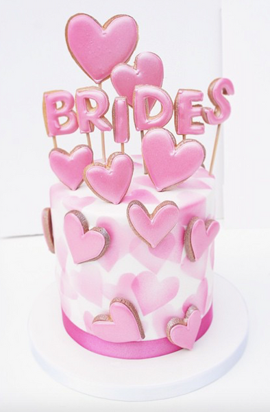 Pink Hearts Cake - Tuck Box Cakes