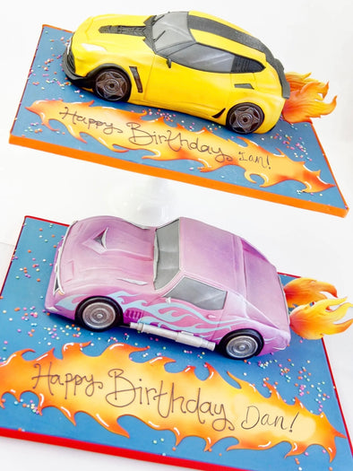 Sculpted car cakes - Tuck Box Cakes