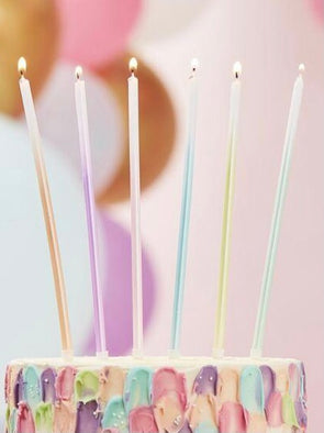 Tall Ombre Multi Coloured Cake Candles