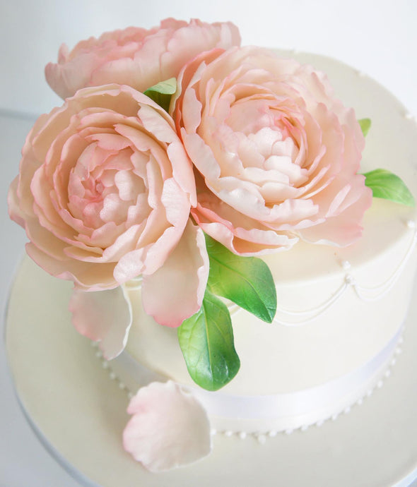 Peonies In Bloom Cake - Tuck Box Cakes
