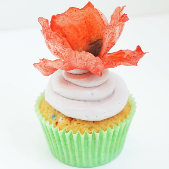 Paper poppy cupcakes - Tuck Box Cakes