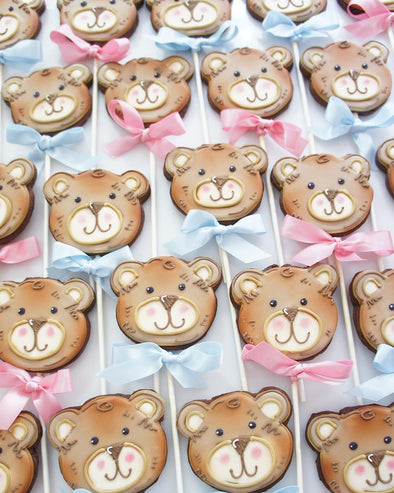 Teddy Bear Cookie Pops - Tuck Box Cakes