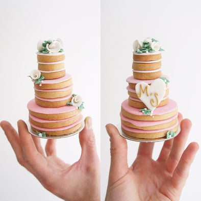 Naked Tiered Cookie Cake - Tuck Box Cakes